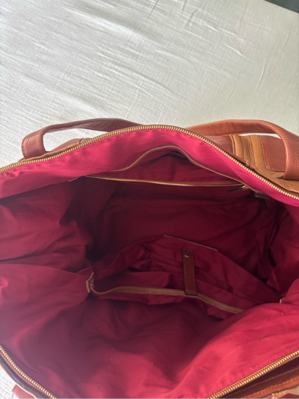Hammit Ottis Weekender Tan genuine Leather Travel Bag - Picture 6 of 6